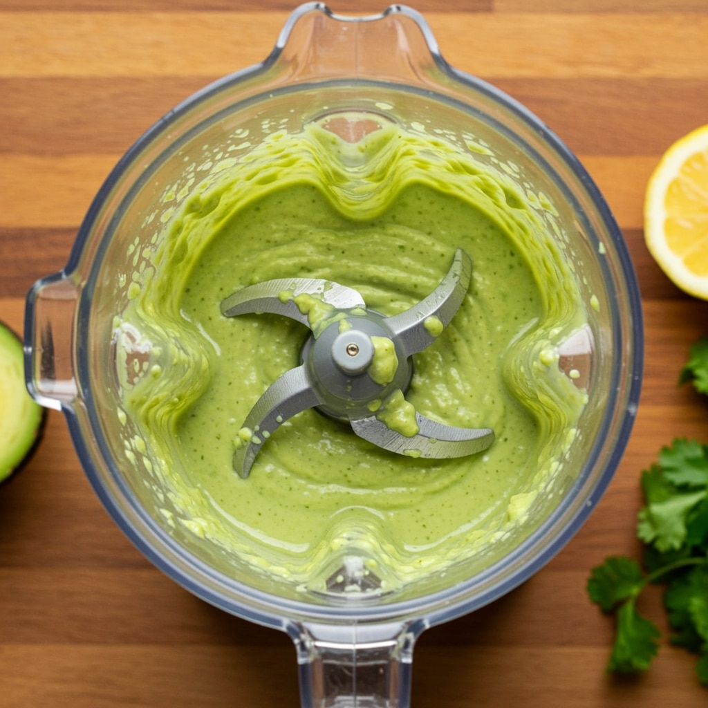 Creamy raw avocado vegan dressing